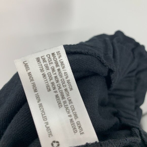 Isabel Maternity Shorts Black Linen Blend Tie Front Pull On NWT - Picture 9 of 9